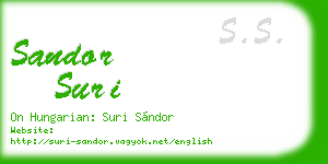 sandor suri business card